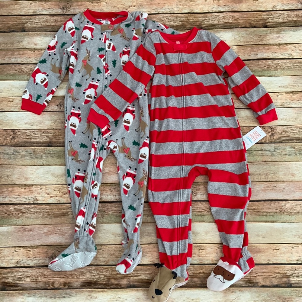 NWT Just One You Footed Christmas Pajamas